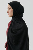 Nevgül Jakar Naturel Şal - Siyah TUGBA