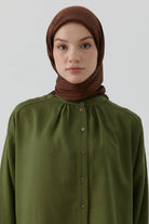 Buket Jakar Naturel Eşarp - Acı Kahve TUGBA