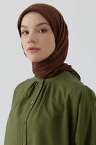 Buket Jakar Naturel Eşarp - Acı Kahve TUGBA