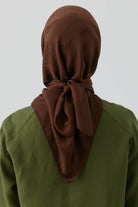 Buket Jakar Naturel Eşarp - Acı Kahve TUGBA