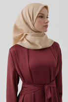 Nevgül Kenar Detaylı Naturel Eşarp - Bej TUGBA