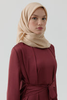 Nevgül Kenar Detaylı Naturel Eşarp - Bej TUGBA