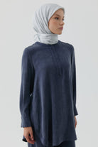 Nevgül Kenar Detaylı Naturel Eşarp - Gümüş TUGBA