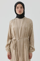 Buket Jakar Naturel Eşarp - Siyah TUGBA