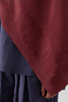 Nevgül Kenar Detaylı Naturel Şal - Bordo TUGBA