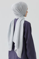 Nevgül Kenar Detaylı Naturel Şal - Gümüş TUGBA