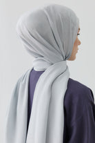 Nevgül Kenar Detaylı Naturel Şal - Gümüş TUGBA