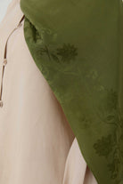 Nevgül Kenar Detaylı Naturel Şal - Haki TUGBA