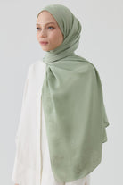 Nevgül Kenar Detaylı Naturel Şal - Mint TUGBA