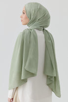 Nevgül Kenar Detaylı Naturel Şal - Mint TUGBA