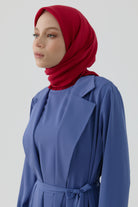 Nevgül Kenar Detaylı Naturel Eşarp - Kırmızı TUGBA