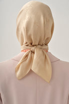 Floral Jakar Nida Naturel Eşarp - Bej TUGBA