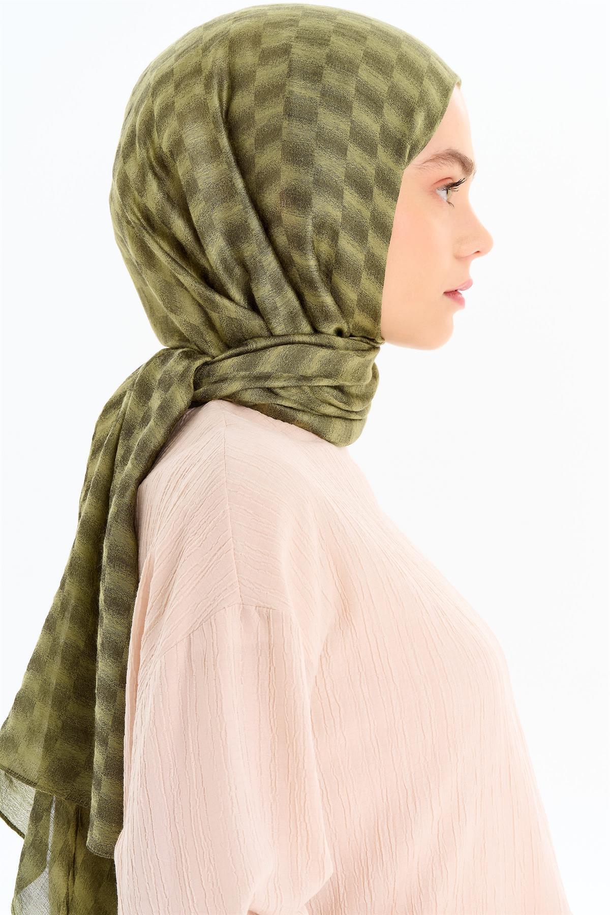 Kare Desen Viskon Şal - Çağla TUGBA