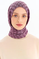 Kare Desen Viskon Şal - Gül Kurusu TUGBA