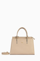 Omuz Askılı Çift Kulplu Çanta - Taş TUGBA