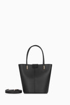 Ortası Dikiş Detaylı Kova Çanta - Siyah TUGBA