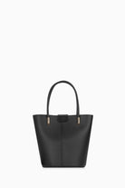 Ortası Dikiş Detaylı Kova Çanta - Siyah TUGBA