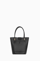 Ortası Dikiş Detaylı Kova Çanta - Siyah TUGBA