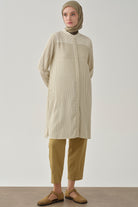 Paçası Pensli Pantolon - Olive TUGBA