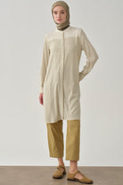 Paçası Pensli Pantolon - Olive TUGBA