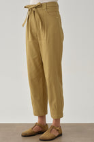 Paçası Pensli Pantolon - Olive TUGBA