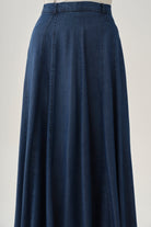 Parçalı Etek - İndigo TUGBA