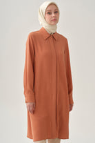 Patı Pile Detaylı Tunik - Tarçın TUGBA