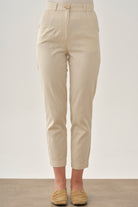 Pens Detaylı Mono Pantolon - Ekru TUGBA