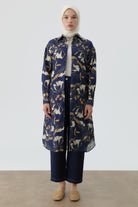 Pile Detaylı Havuç Pantolon - Lacivert TUGBA