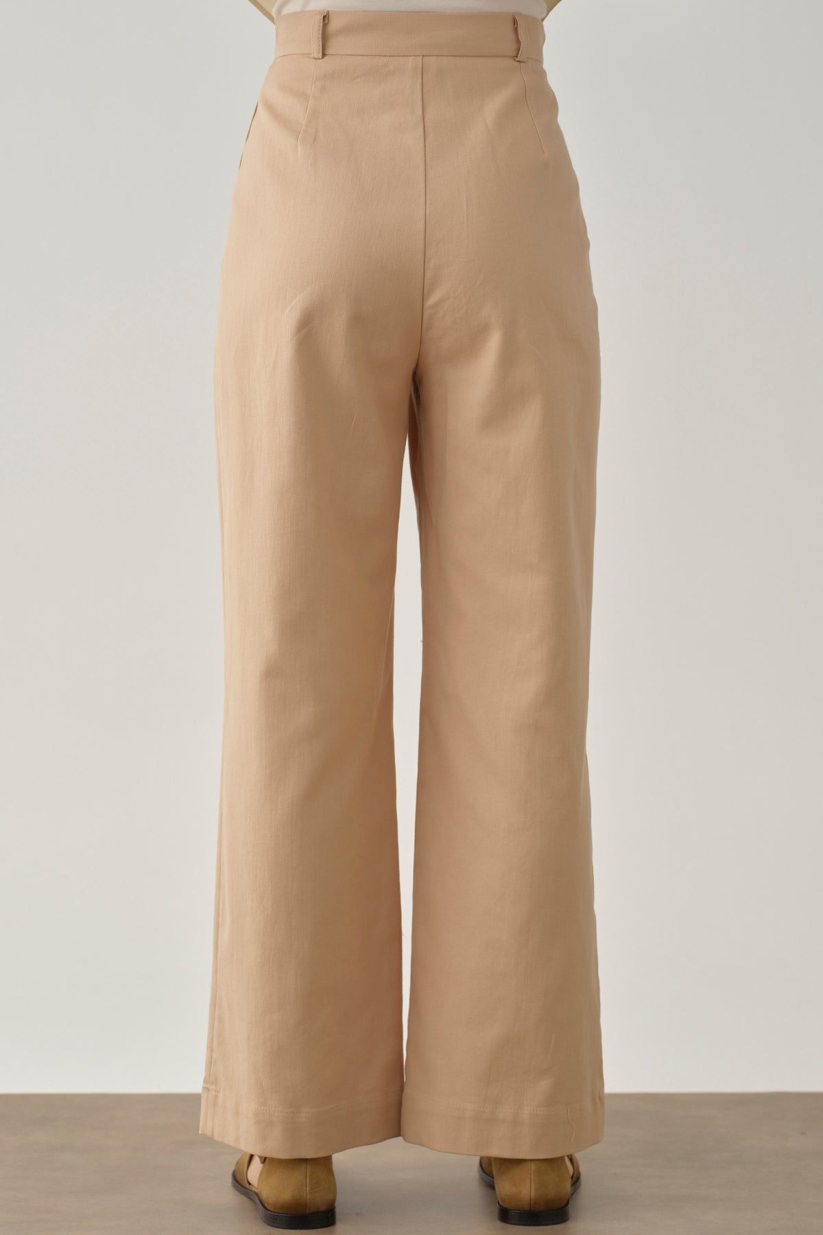 Pile Detaylı Pantolon - Bej TUGBA