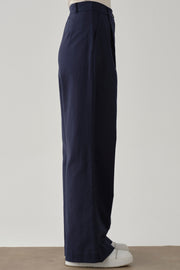 Pile Detaylı Pantolon - Lacivert TUGBA
