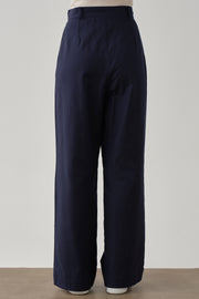 Pile Detaylı Pantolon - Lacivert TUGBA