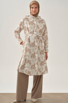 Pileli Bol Paça Pantolon - Vizon TUGBA