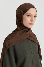 Miray Jakar Natural Şal - Kahve TUGBA