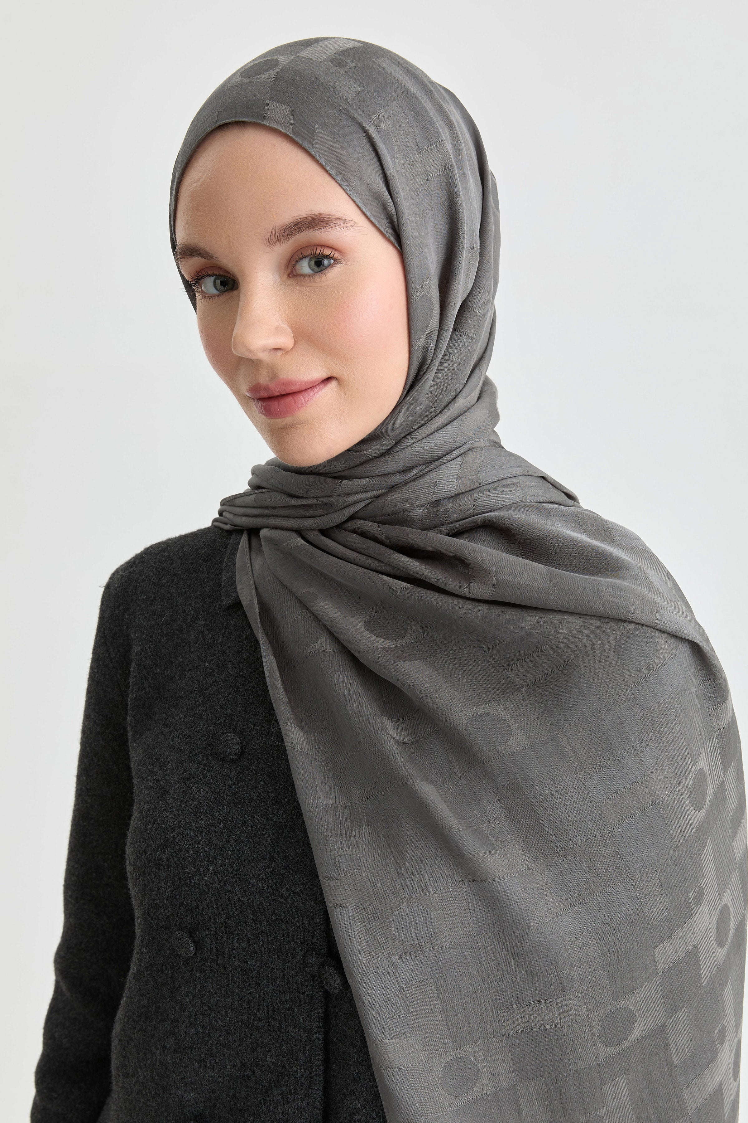 Miray Jakar Natural Şal - Füme TUGBA