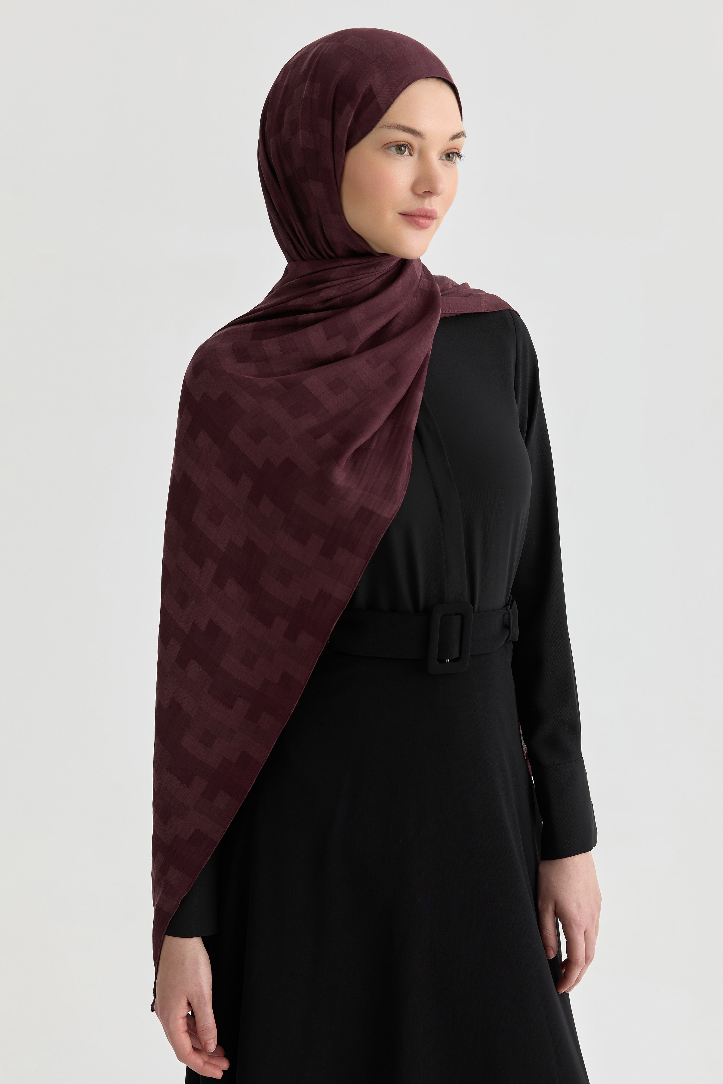 Serra Jakar Natural Şal - Mürdüm TUGBA