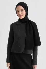 Füruzan Jakar Natural Şal - Siyah TUGBA