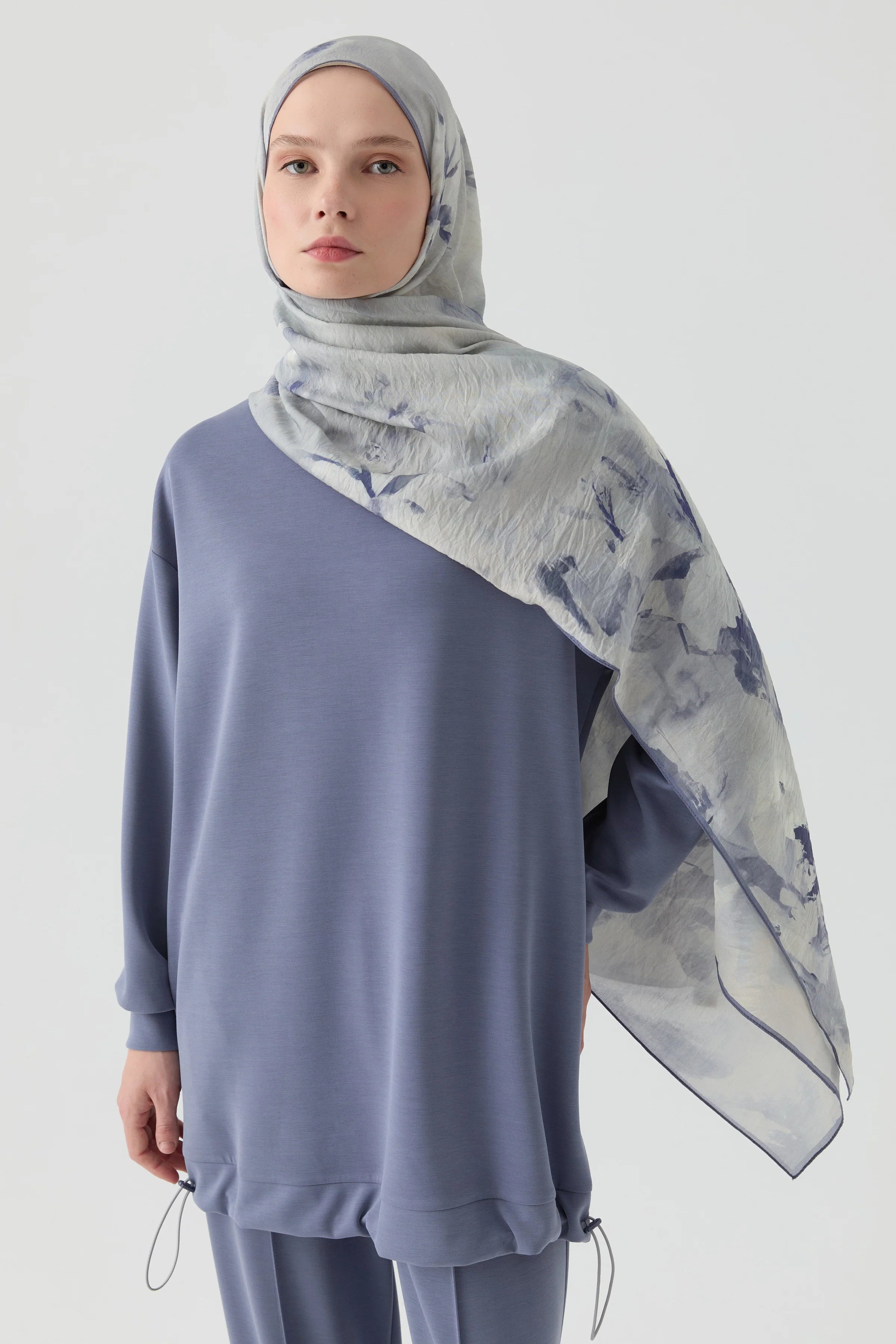 Örme Tunik Pantolon Takım - İndigo TUGBA