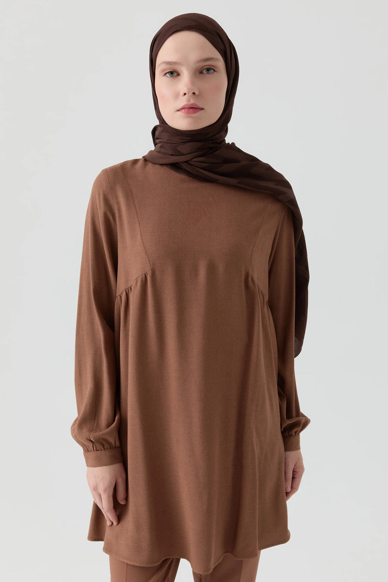 Büzgülü Tunik - Taba TUGBA