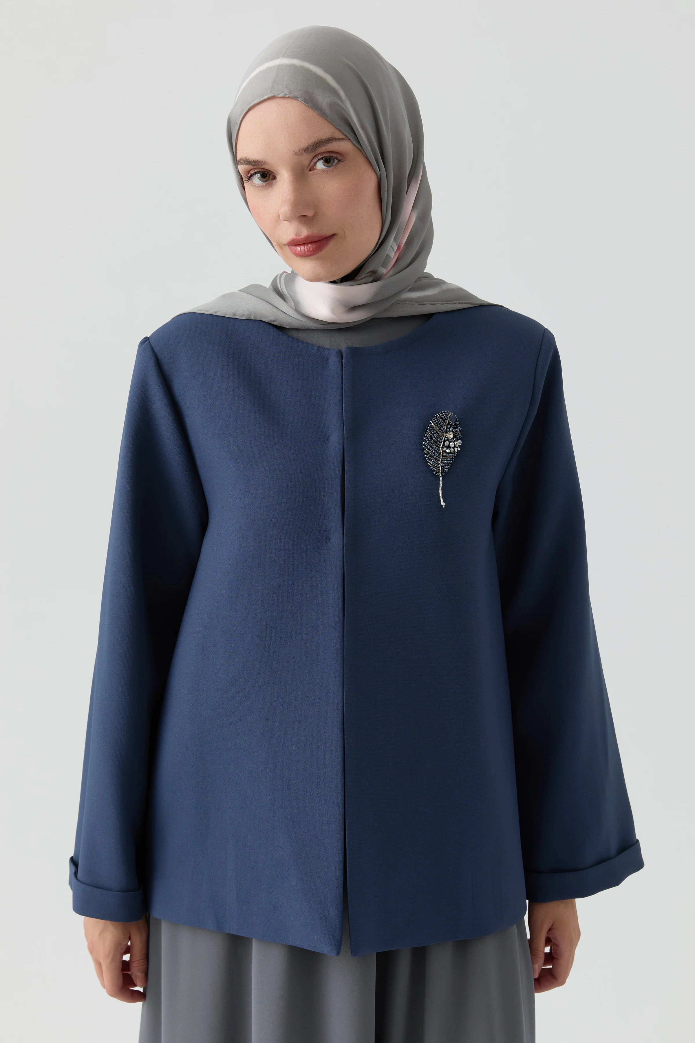 Ceket Elbise Takım - İndigo TUGBA