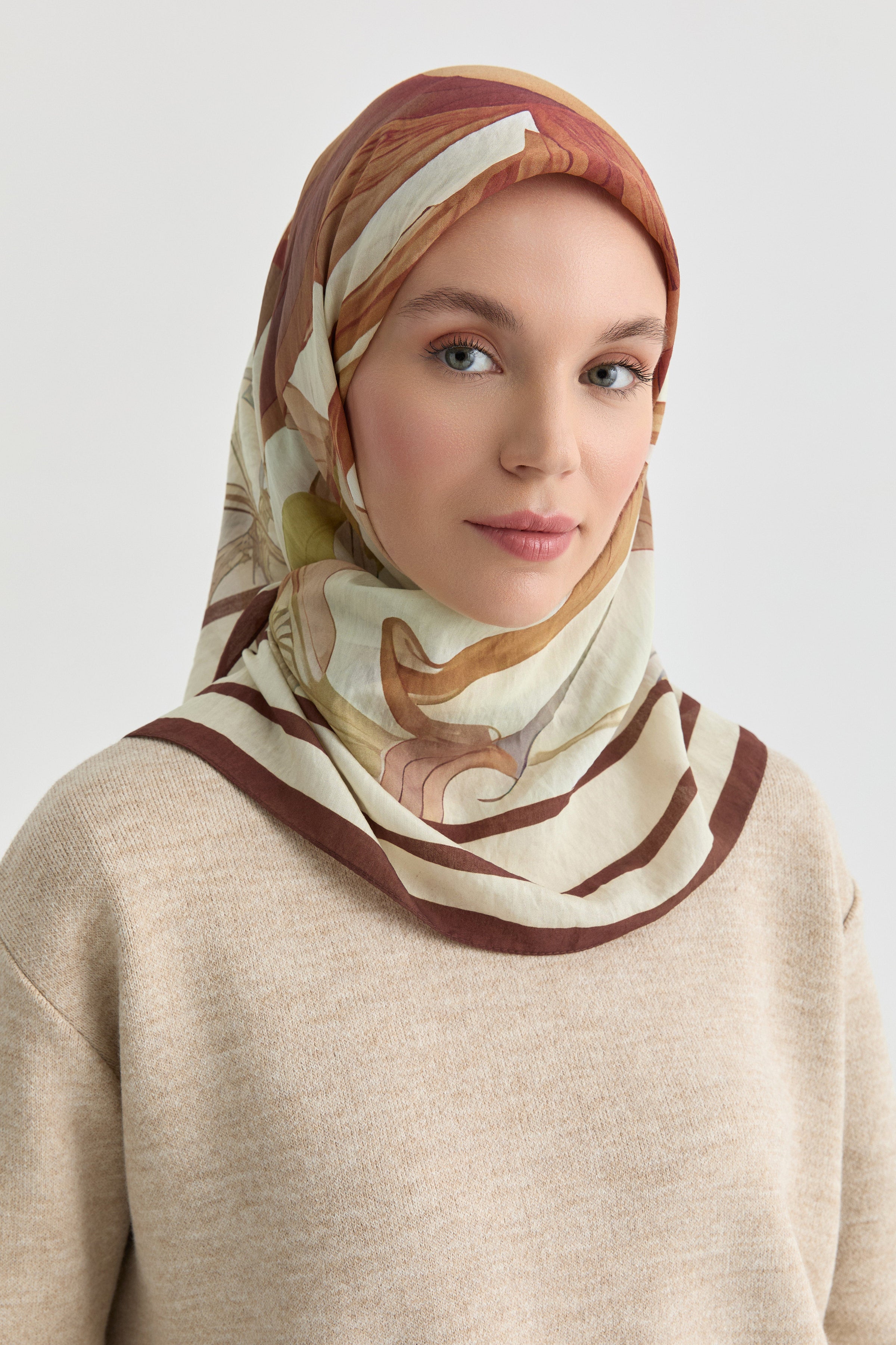 Peyda Natural Eşarp - Krem TUGBA