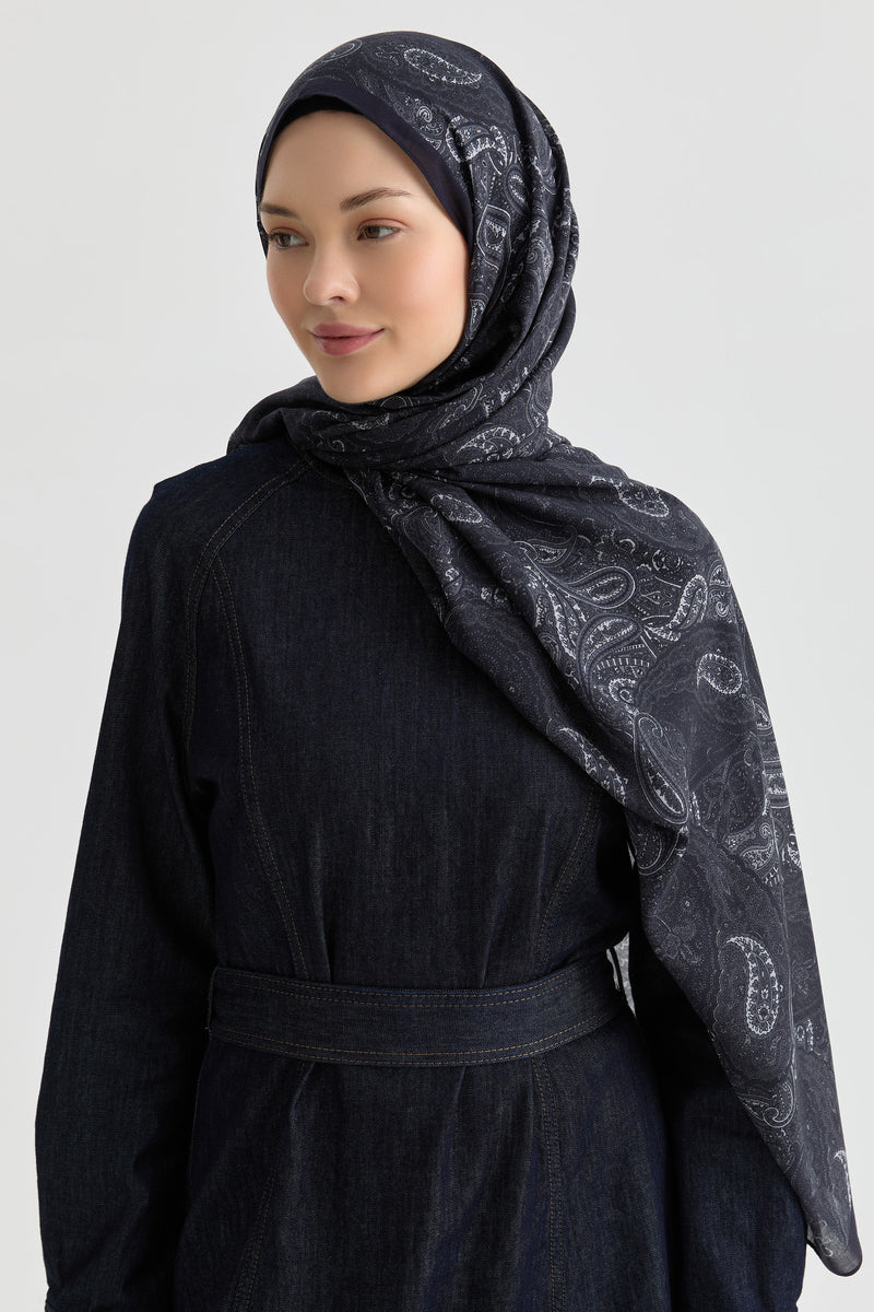 Dila Natural Şal - Siyah TUGBA