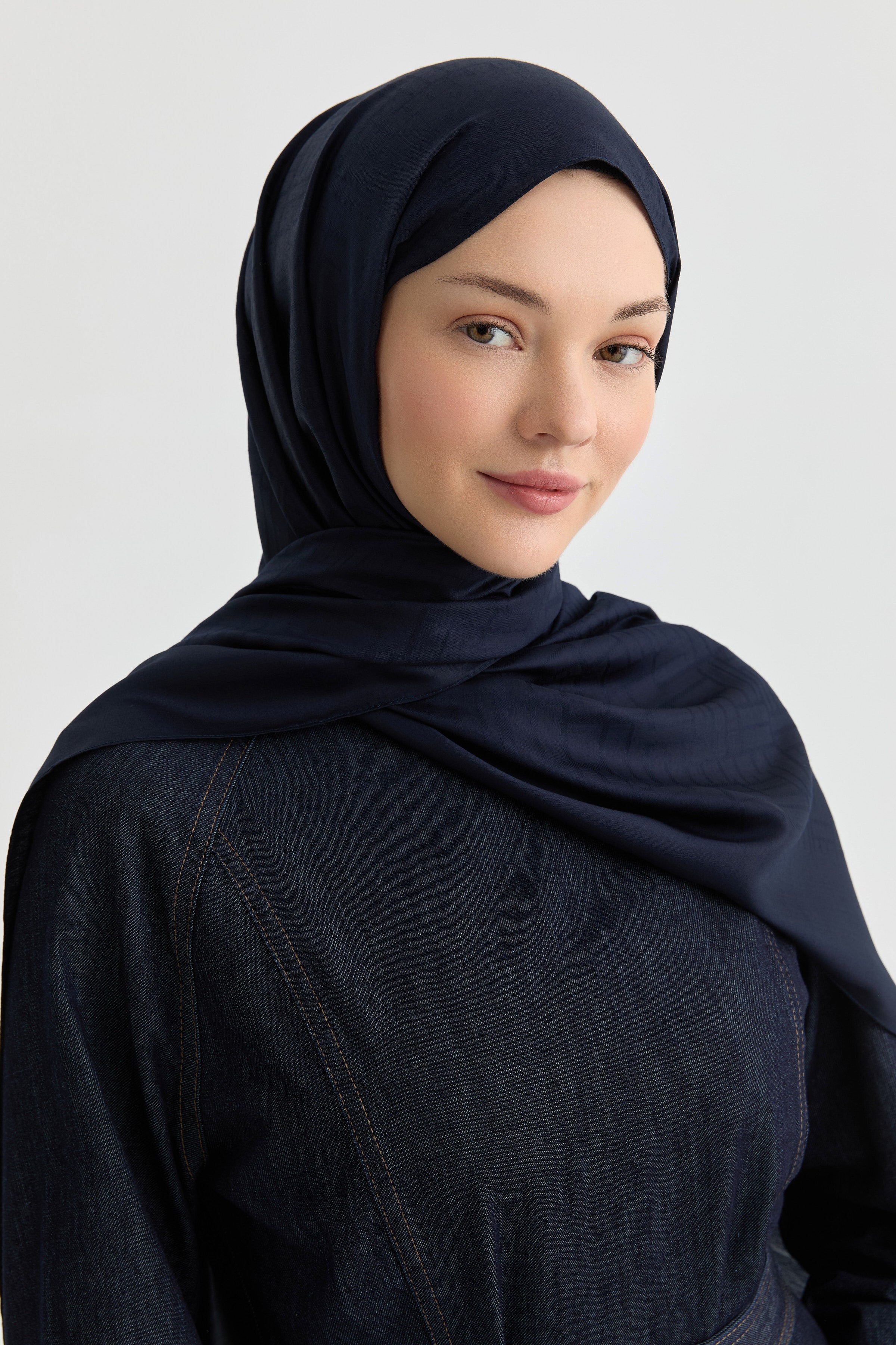 Vega Jakar Natural Şal - Lacivert TUGBA