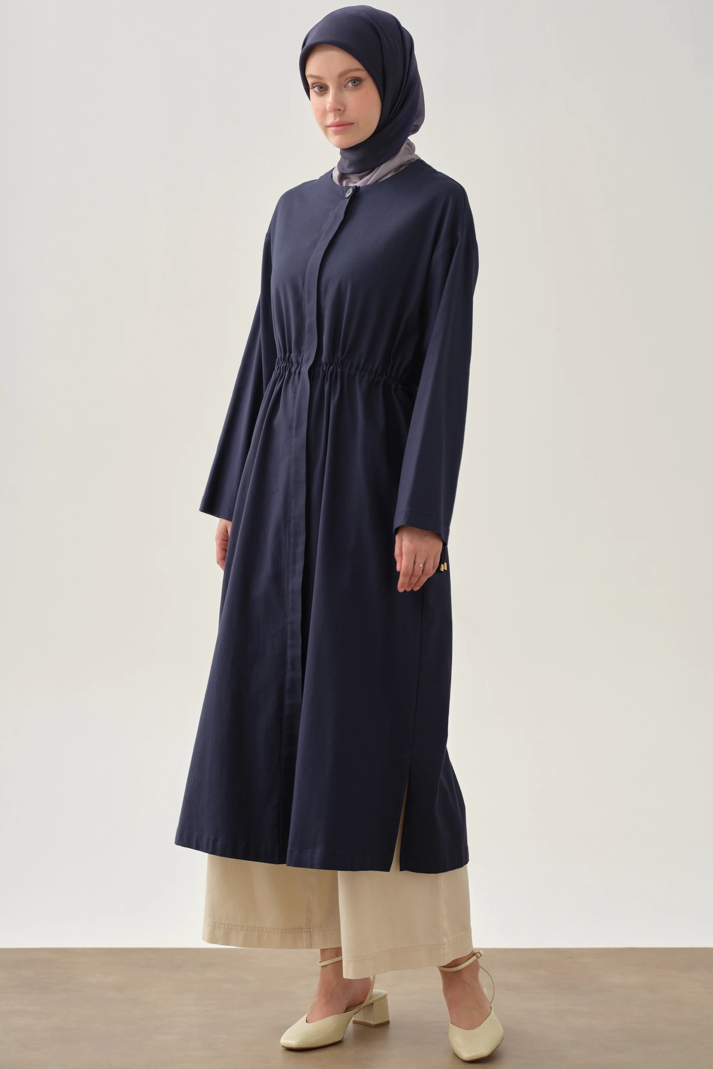 Bel Çift Kanal Bağcıklı Giy-Çık - Lacivert TUGBA