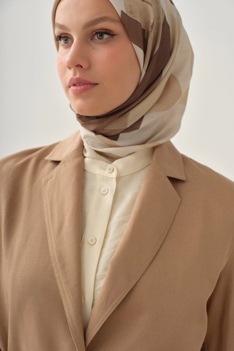 Kuşaklı Blazer Ceket - Bej TUGBA