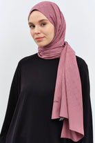 Puan Kare Desen Viskon Şal - Gül Kurusu TUGBA