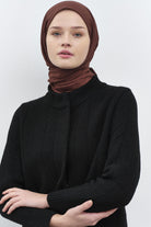 Puan Kare Desen Viskon Şal - Açık Kahve TUGBA