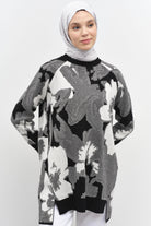 Reglan Kollu Triko Tunik - Siyah TUGBA