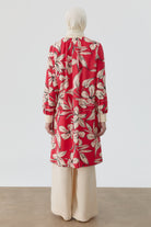 Ribanalı Çiçek Desenli Tunik - Mercan TUGBA