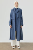 Rüzgarlık Detaylı Giy-Çık - İndigo TUGBA